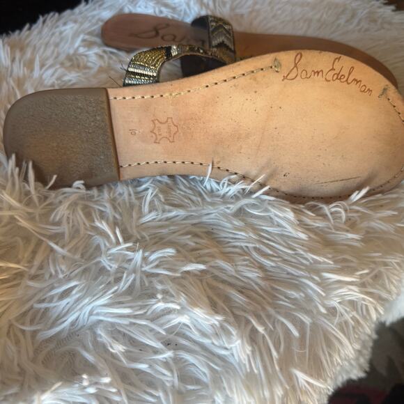 Womens Sam Edelman Tribal Beaded Sandals  Boho Chic 10 - Picture 3 of 6